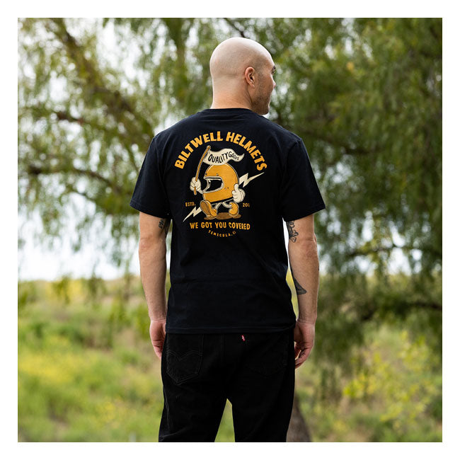 Biltwell Covered T-Shirt Black - FREE UK Shipping, FREE 365 Day Returns | Moto Central