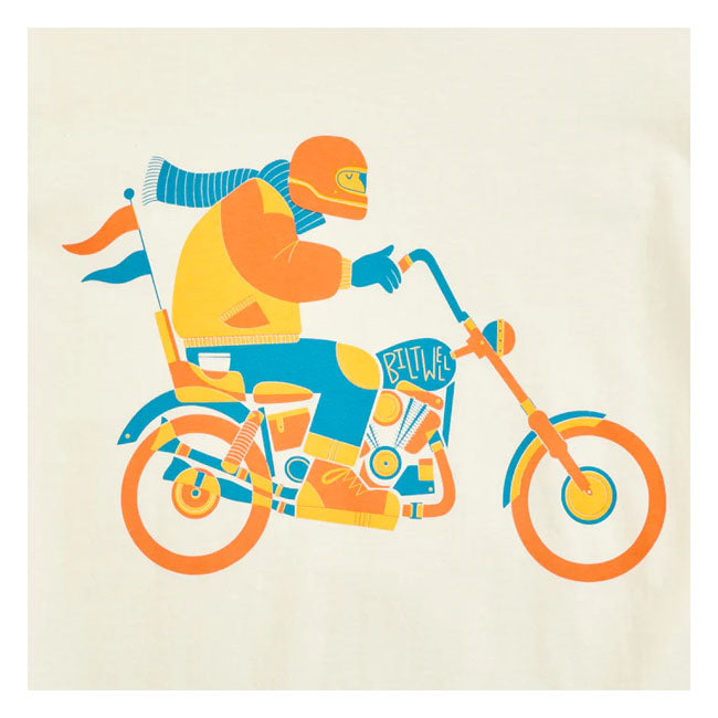 Biltwell Howdy T-Shirt Off White - FREE UK Shipping, FREE 365 Day Returns | Moto Central