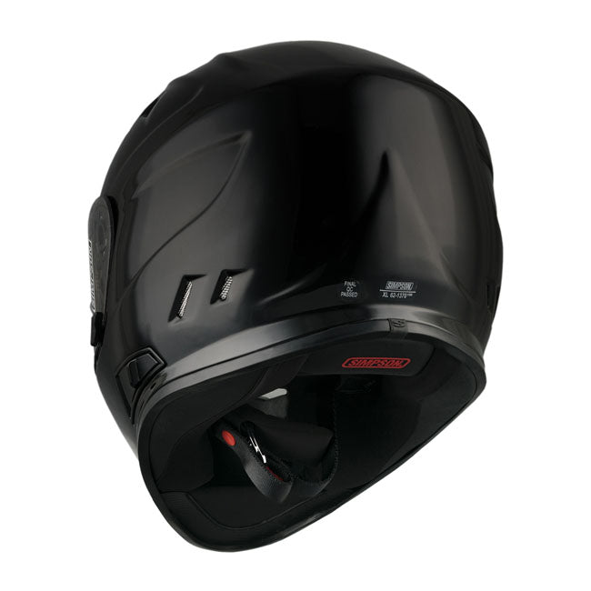 Simpson Venom Full Face Helmet Metal Black - FREE UK Shipping, FREE 365 Day Returns | Moto Central