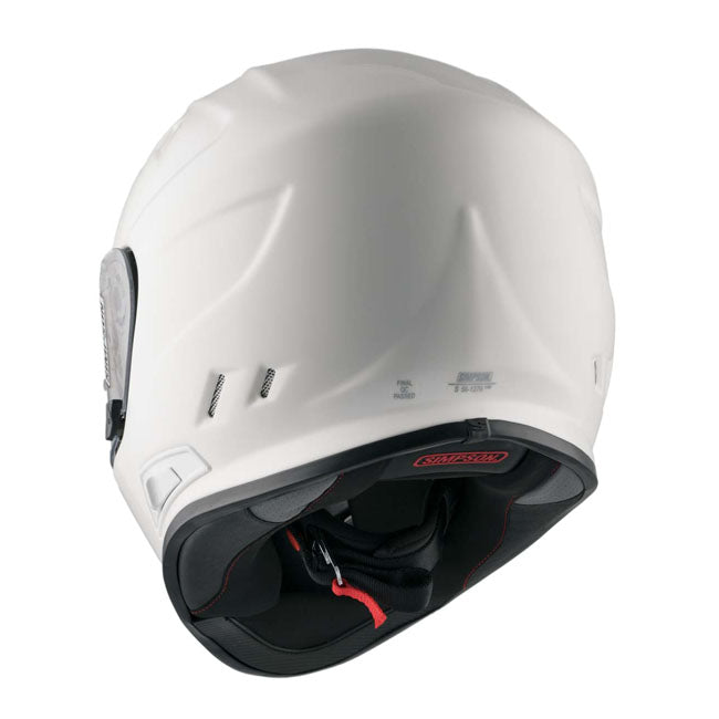 Simpson Venom Full Face Helmet White - FREE UK Shipping, FREE 365 Day Returns | Moto Central