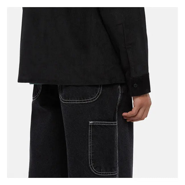 Dickies Corduroy Shirt Black  - FREE UK Shipping, FREE 365 Day Returns | Moto Central