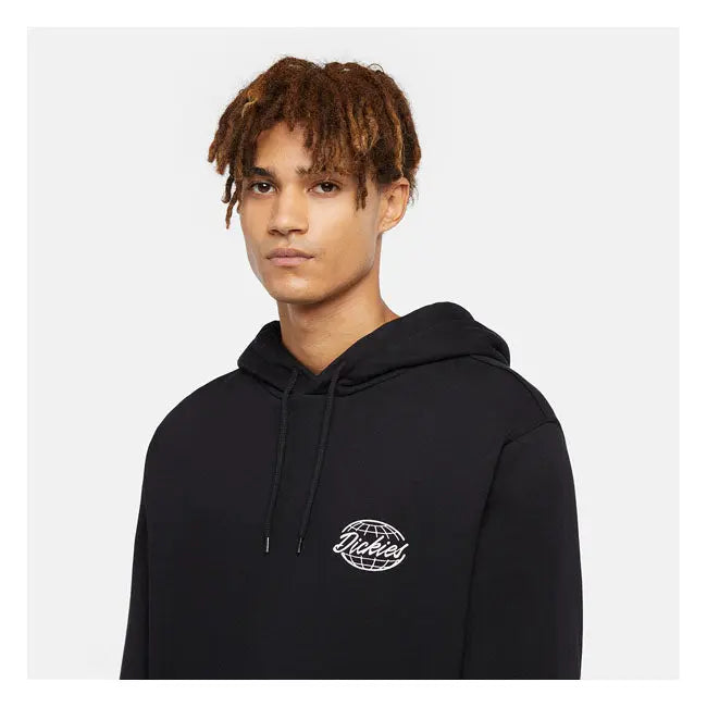 Dickies Globe Hoodie Black  - FREE UK Shipping, FREE 365 Day Returns | Moto Central