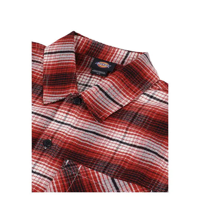 Dickies Forest Check Shirt Red Ochre  - FREE UK Shipping, FREE 365 Day Returns | Moto Central