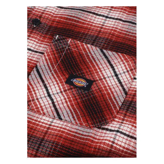 Dickies Forest Check Shirt Red Ochre  - FREE UK Shipping, FREE 365 Day Returns | Moto Central