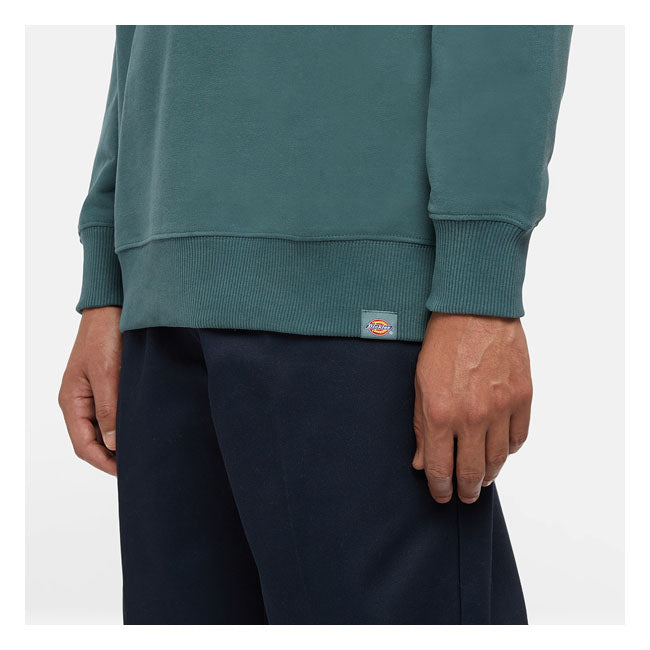Dickies Aitkin Sweatshirt Green / Surf Blue - FREE UK Shipping, FREE 365 Day Returns | Moto Central