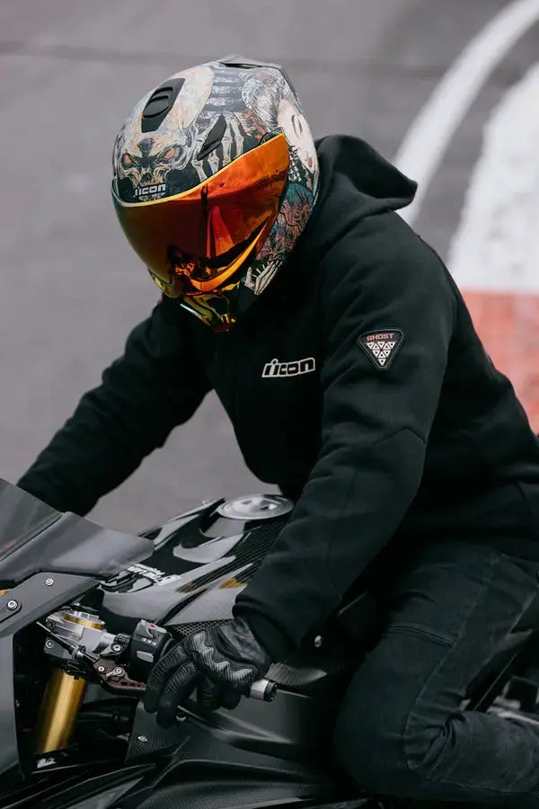 Icon Threshold Odokuro Black - FREE UK Shipping, FREE 365 Day Returns | Moto Central