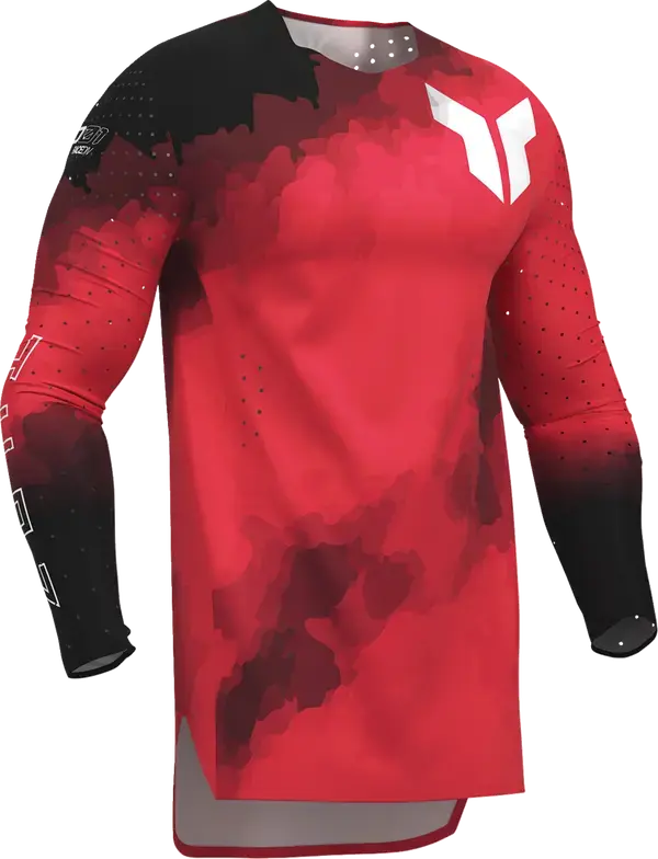Thor Sportmode Carbon Jersey Black / Red - FREE UK Shipping, FREE 365 Day Returns | Moto Central