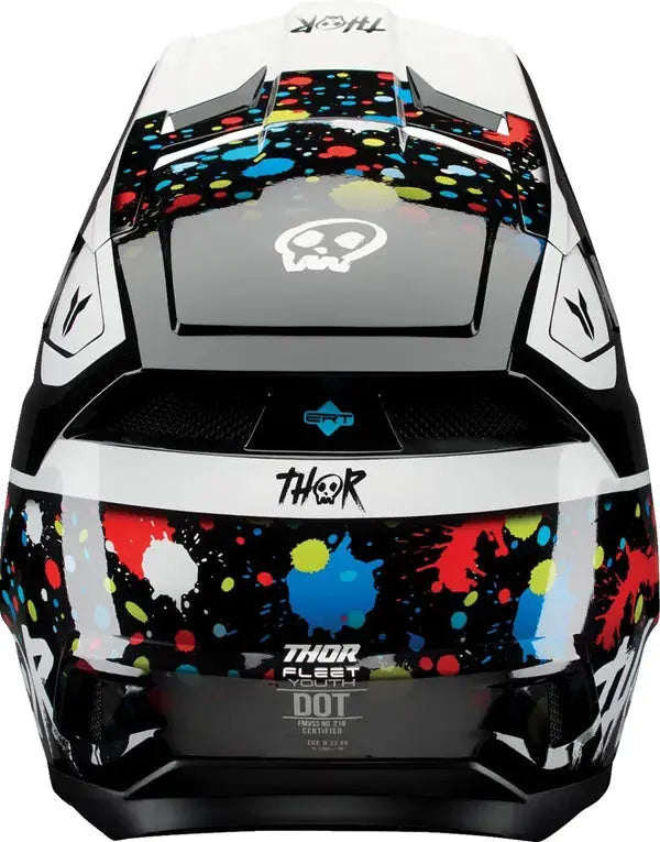 Thor Fleet Youth Splat Black - FREE UK Shipping, FREE 365 Day Returns | Moto Central