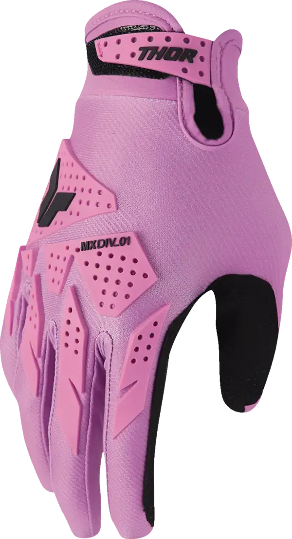 Thor Launchmode XP Ladies Textile Gloves Black / Orchid - FREE UK Shipping, FREE 365 Day Returns | Moto Central