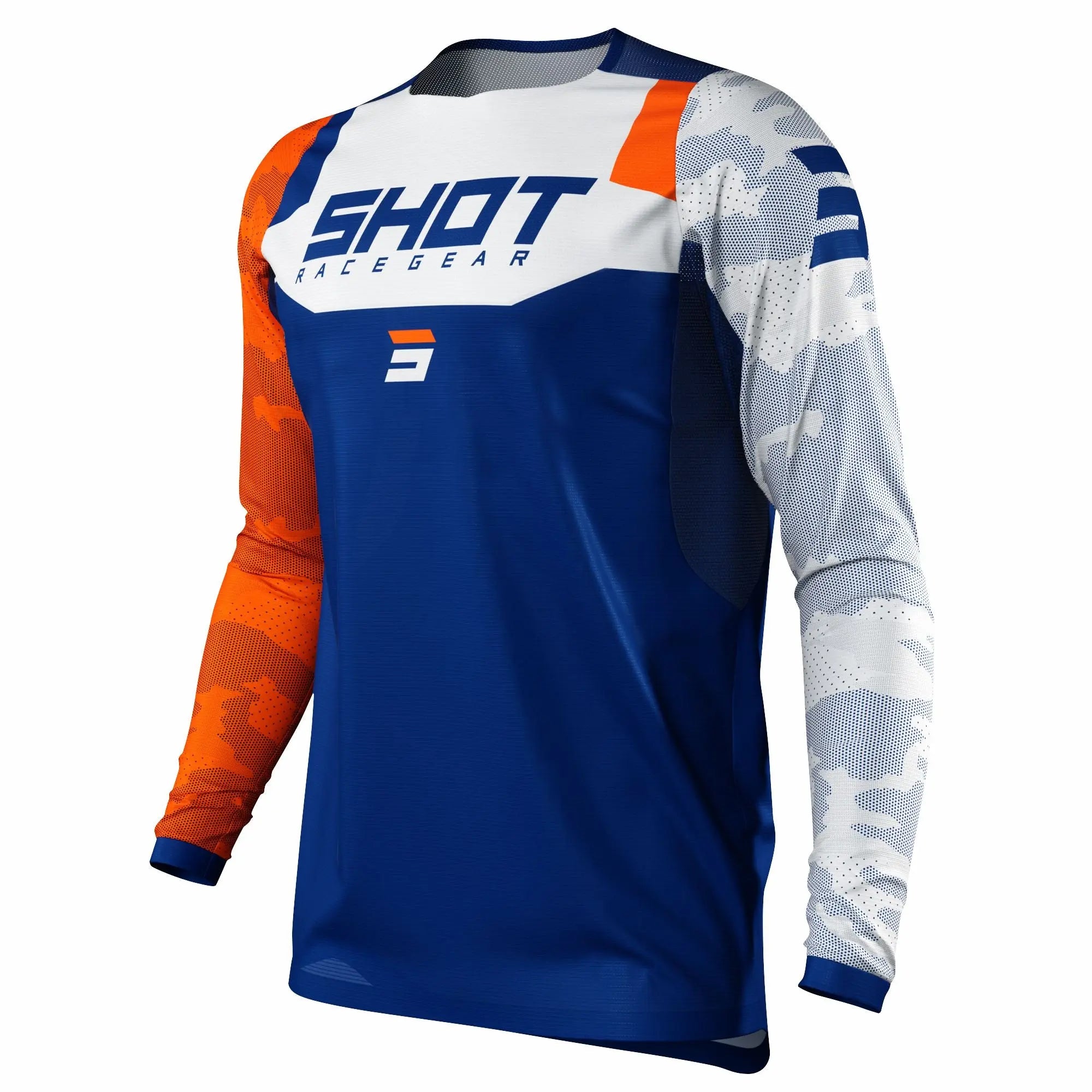 Shot Contact Jersey Camo / Orange - FREE UK Shipping, FREE 365 Day Returns | Moto Central