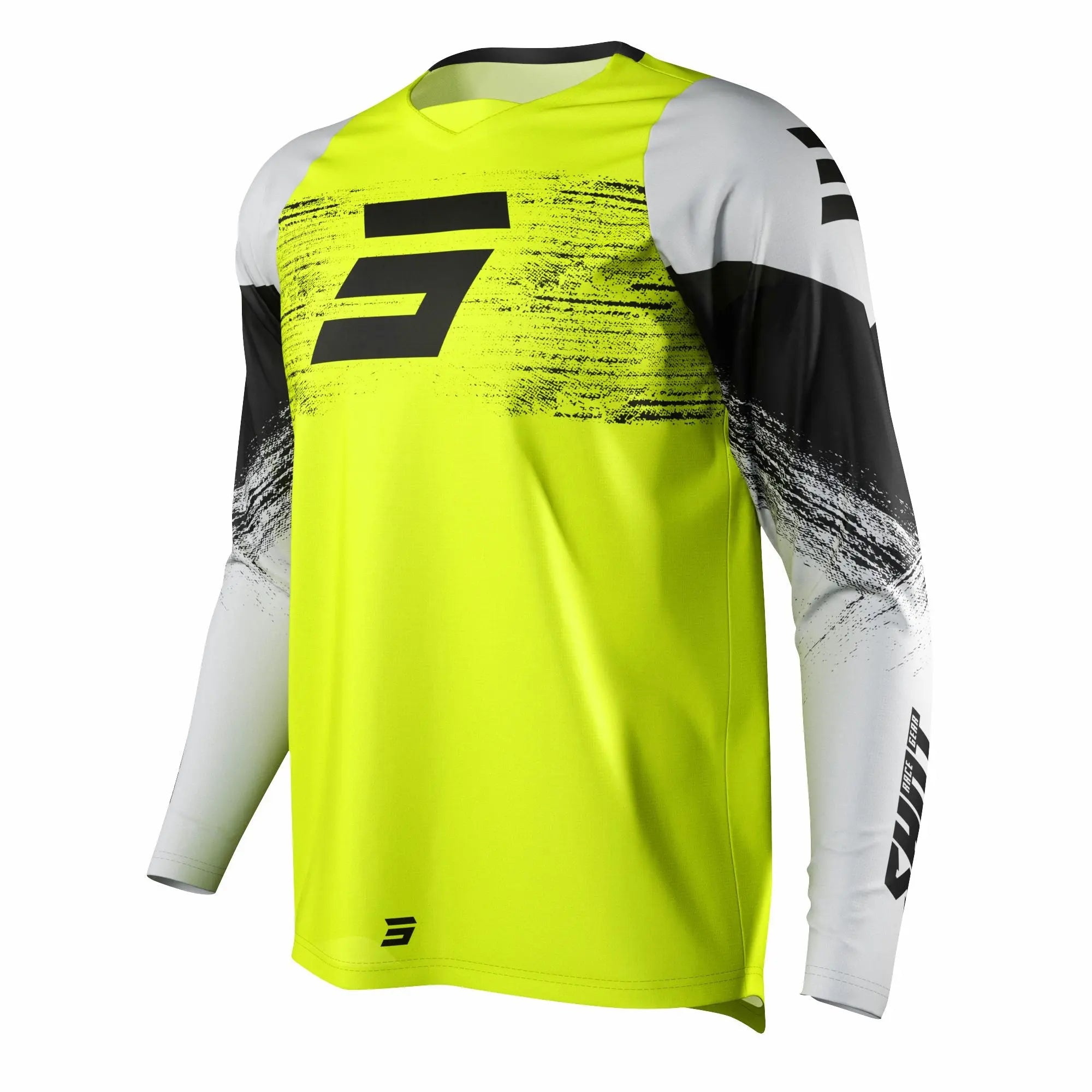 Shot Raw Jersey Burst Neon Yellow - FREE UK Shipping, FREE 365 Day Returns | Moto Central