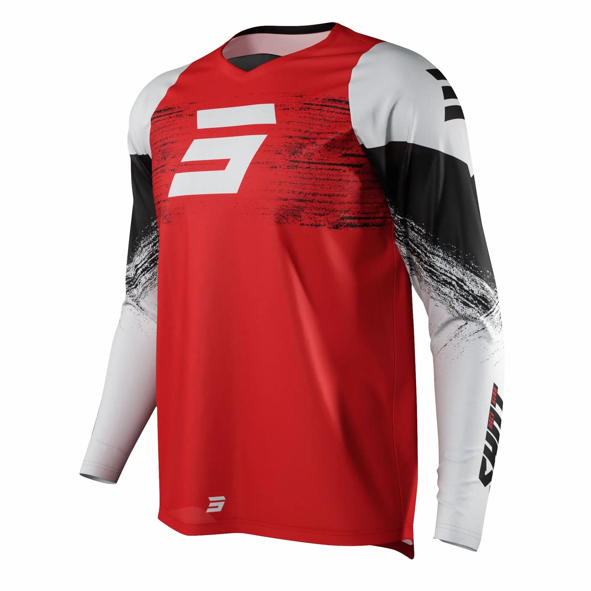 Shot Raw Jersey Burst Red - FREE UK Shipping, FREE 365 Day Returns | Moto Central
