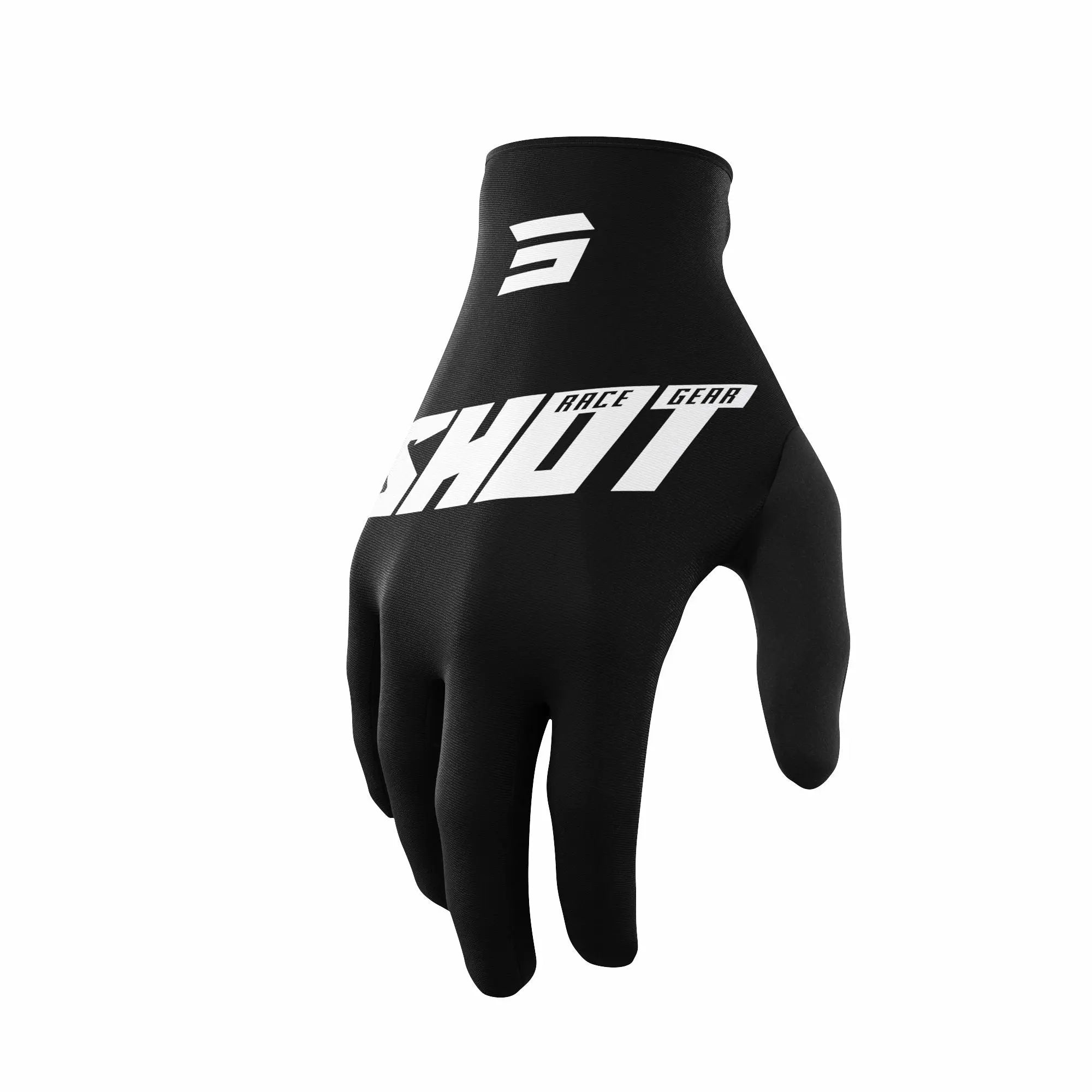 Shot Raw Gloves Burst Black - FREE UK Shipping, FREE 365 Day Returns | Moto Central