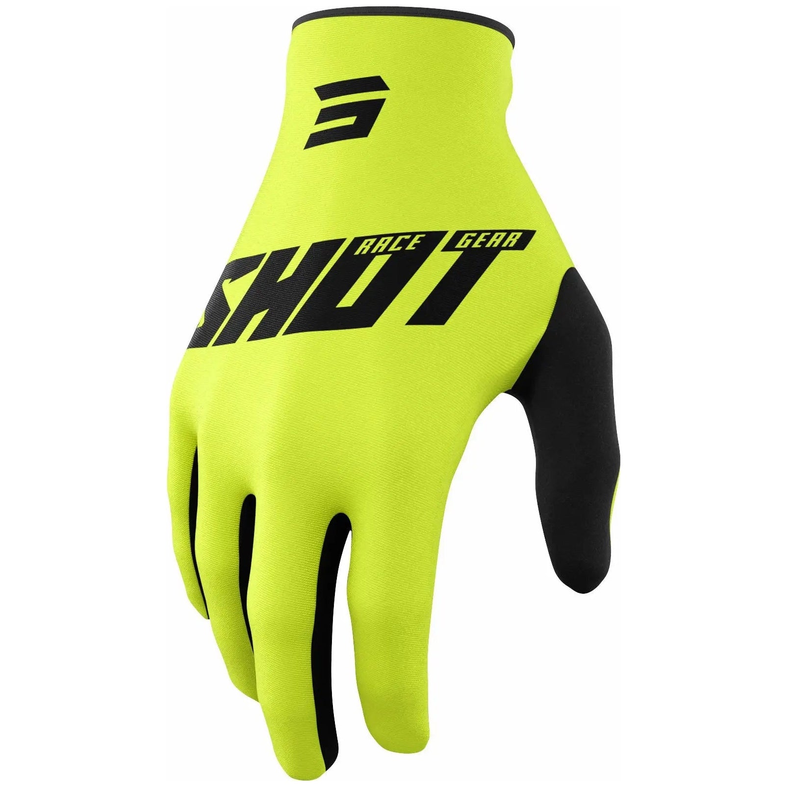 Shot Raw Gloves Burst Neon Yellow - FREE UK Shipping, FREE 365 Day Returns | Moto Central