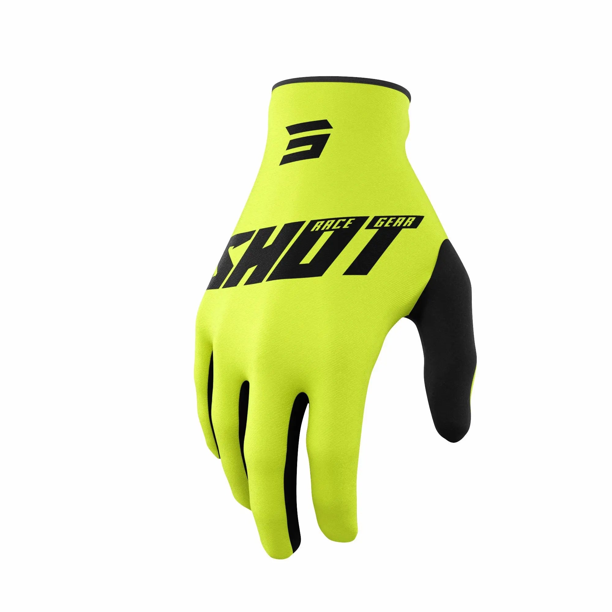 Shot Raw Gloves Burst Neon Yellow - FREE UK Shipping, FREE 365 Day Returns | Moto Central
