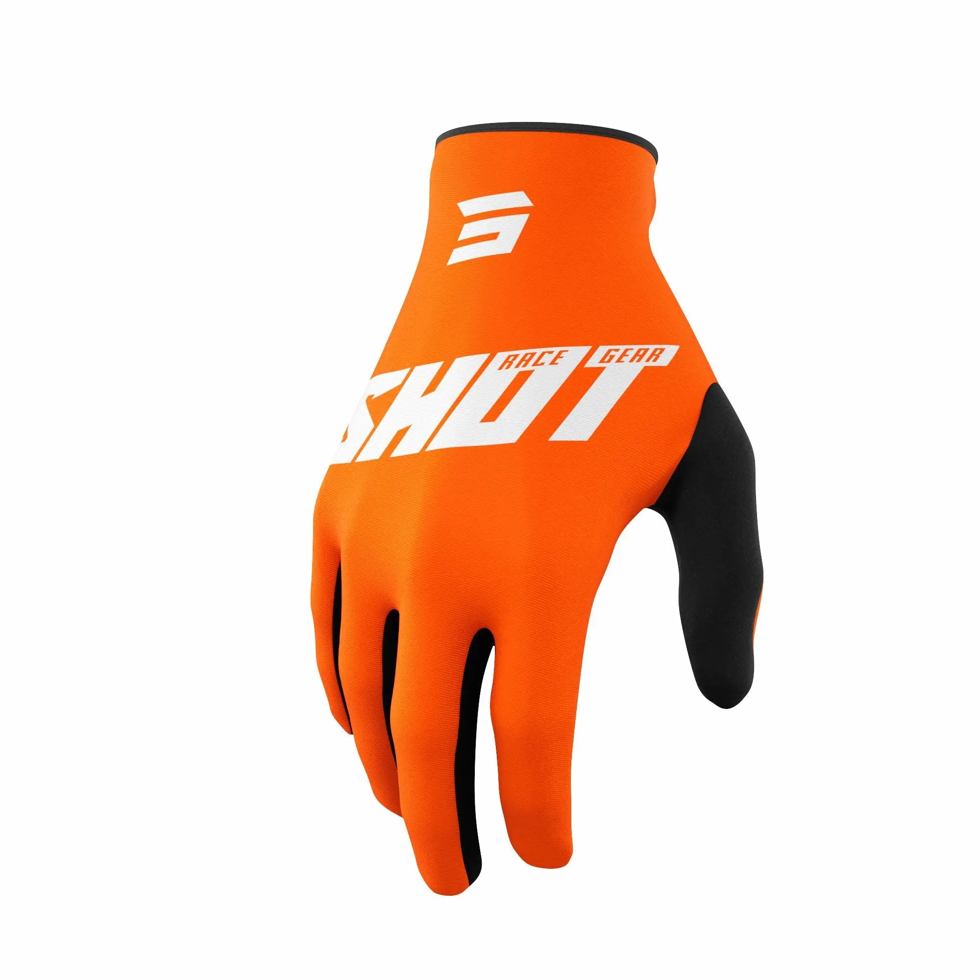 Shot Raw Gloves Burst Orange - FREE UK Shipping, FREE 365 Day Returns | Moto Central