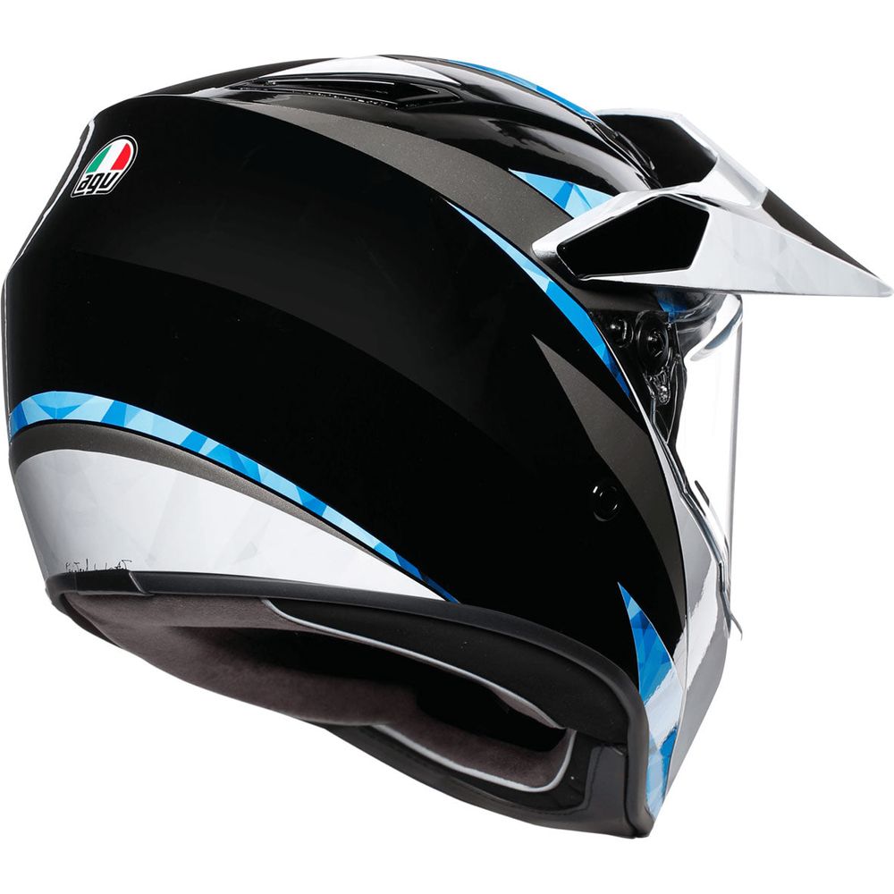 agv ax-9 antarctica helmet AGV AX9 North Full Face Helmet Black/White/Cyan FREE UK Delivery