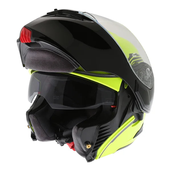 agv compact st vermont white black red helmet AGV Compact-ST Vermont Flip Up Helmet Fluo Yellow/Black FREE Delivery