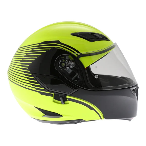 agv compact st vermont white black red helmet AGV Compact-ST Vermont Flip Up Helmet Fluo Yellow/Black FREE Delivery