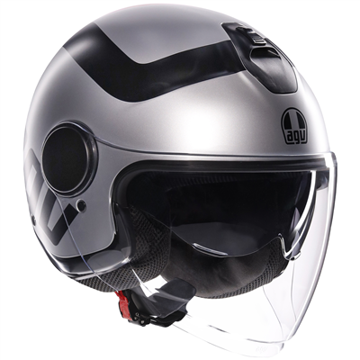 agv fluid helmet uk AGV Eteres Rimini Open Face Helmet Matt Grey/Black FREE UK Delivery