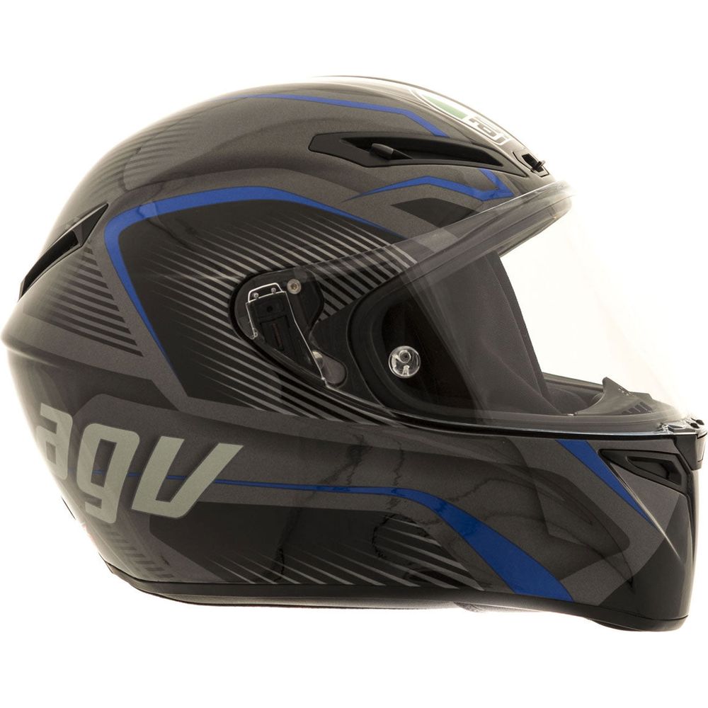 agv gt veloce helmet AGV GT Veloce TXT Full Face Helmet Black/Gunmetal/Blue FREE Delivery