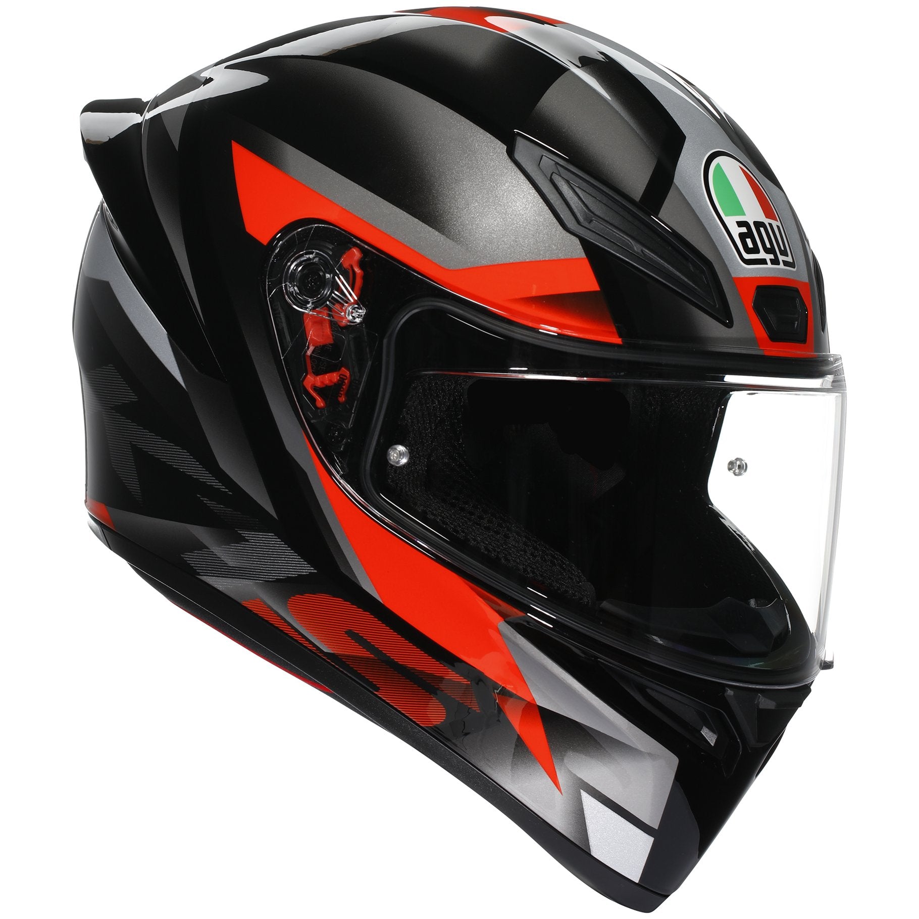 AGV K1-S Fastlap Full Face Helmet Black/Grey/Red FREE UK Delivery