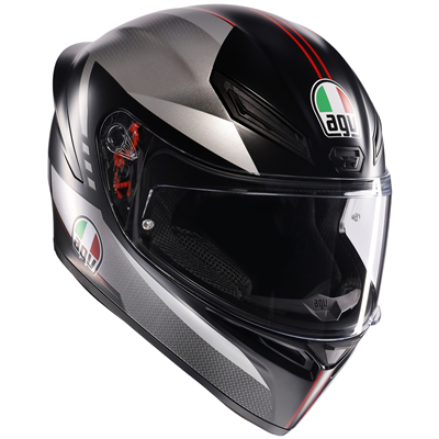 AGV K1-S Lap Matt Black / Grey / Red