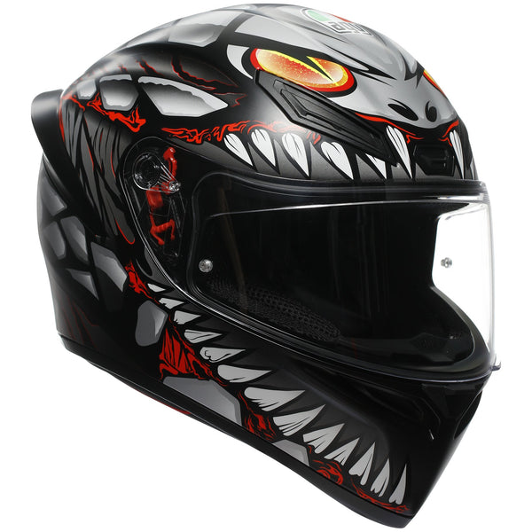 AGV K1-S Lyzard Full Face Helmet Black/Grey/Red FREE UK Delivery