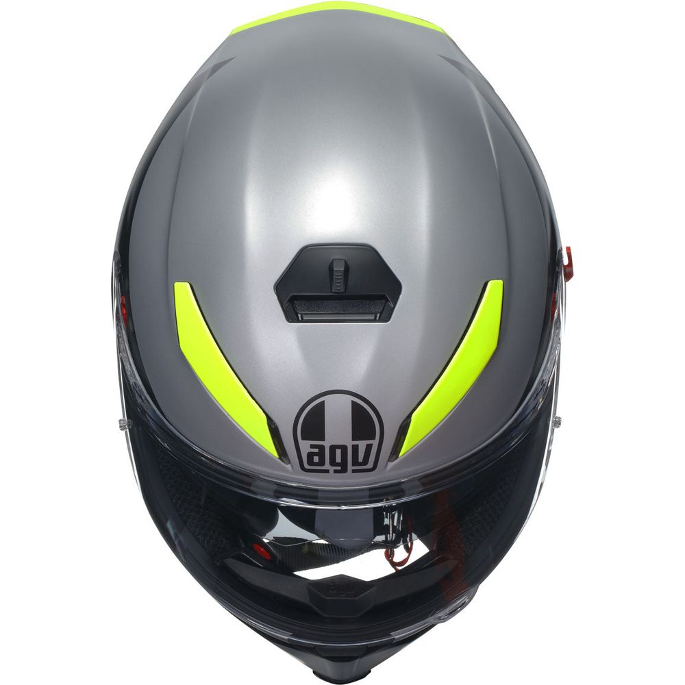 AGV K5 S Casco Modulare Moto – Multicolore Tempest Black/Silver – Leggero Con Visierino Solare