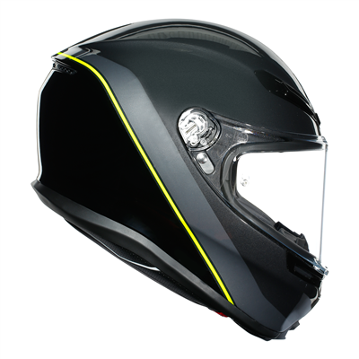 AGV K6 Minimal Full Face Helmet Gunmetal/Black/Fluo Yellow FREE P&P