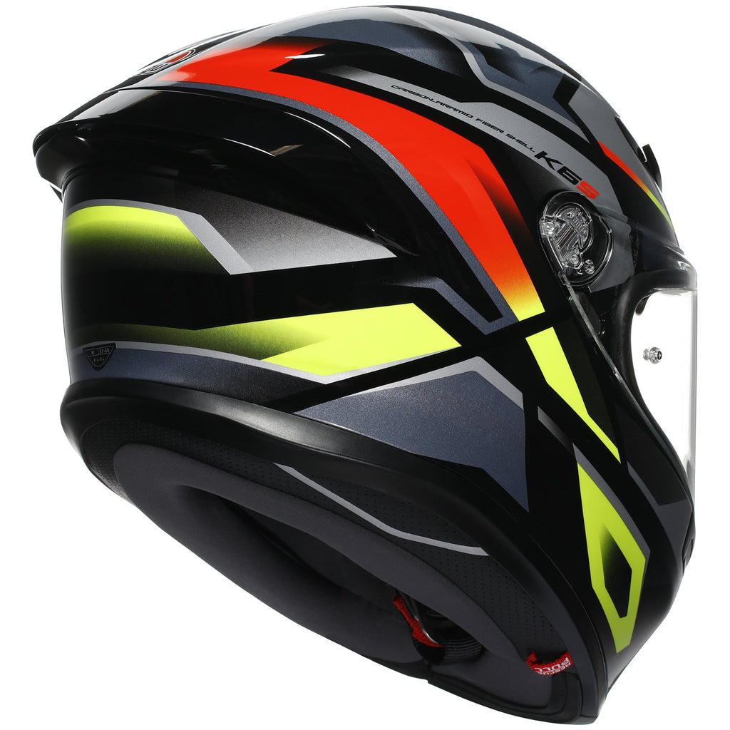 AGV K6-S Erazer Full Face Helmet Black/Red/Fluo Yellow FREE Delivery