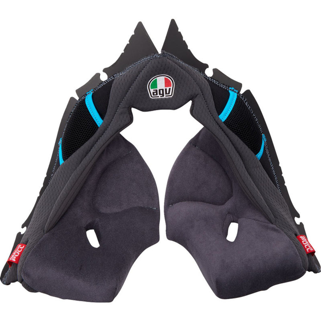 AGV Pista GP RR Cheek Pads ECE Grey/Cyan FREE Delivery Returns
