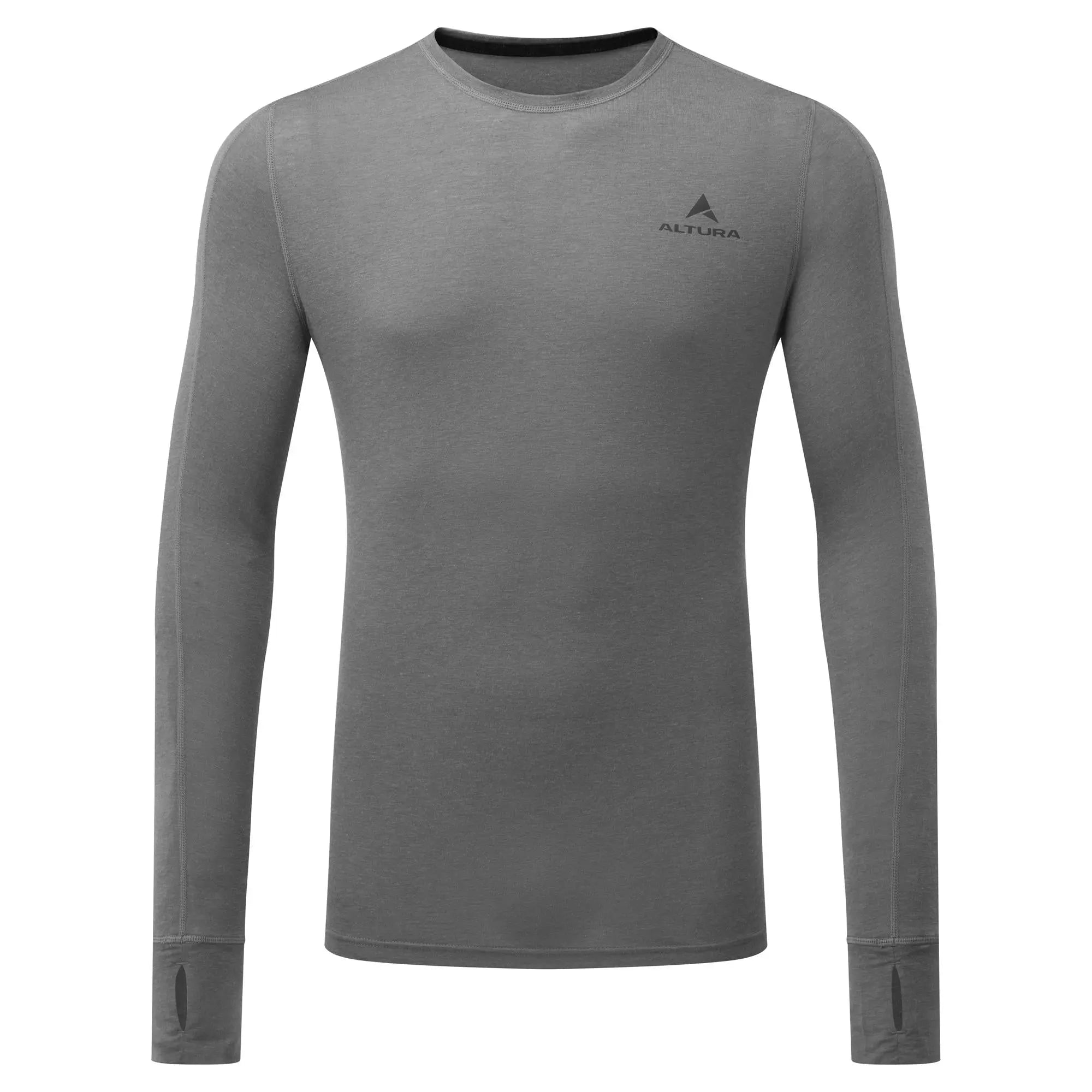 Altura Merino Long Sleeves Base Layer Grey - FREE UK Shipping, FREE 365 Day Returns | Moto Central