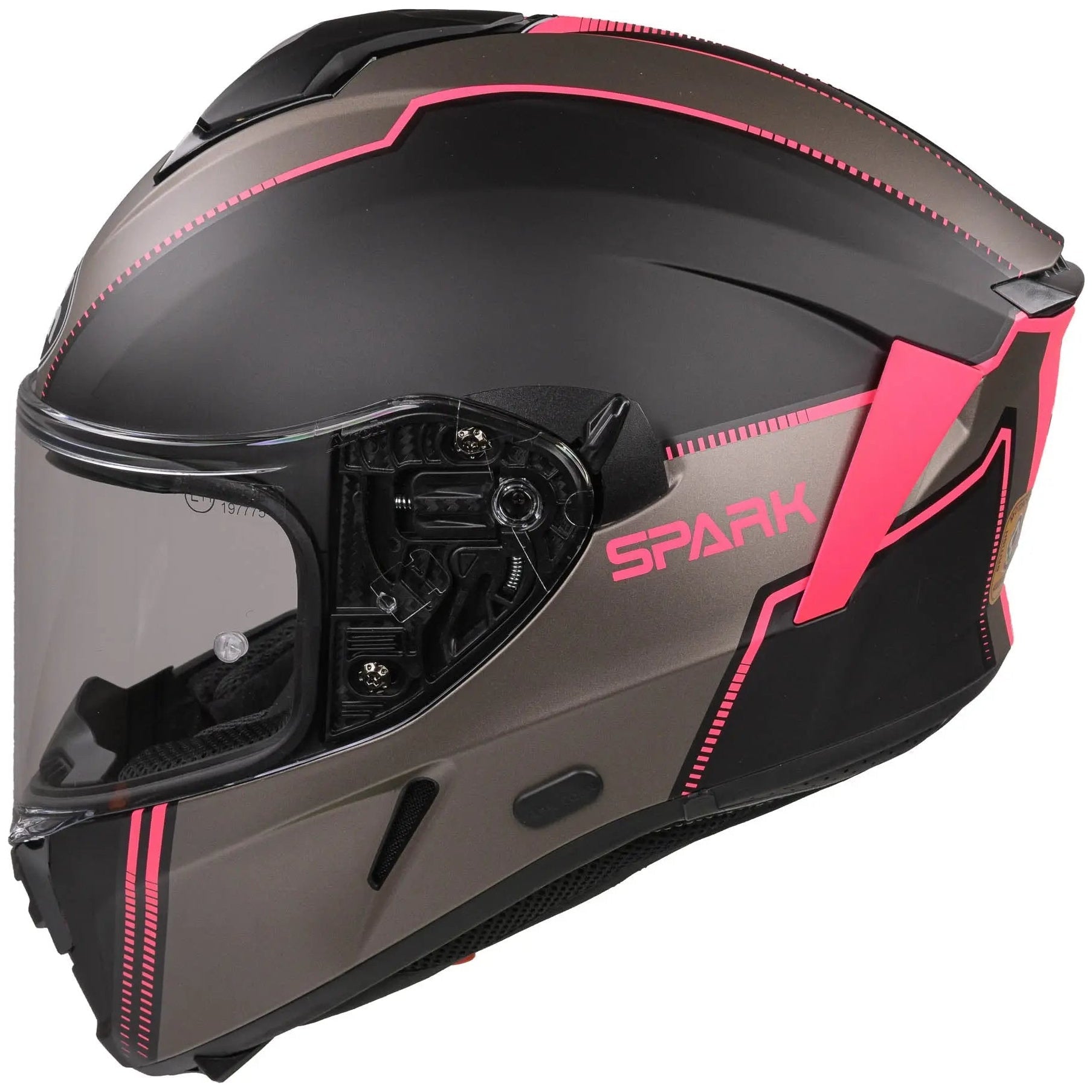Airoh Spark Flow Full Face Helmet Matt Black / Pink - FREE UK Shipping, FREE 365 Day Returns | Moto Central