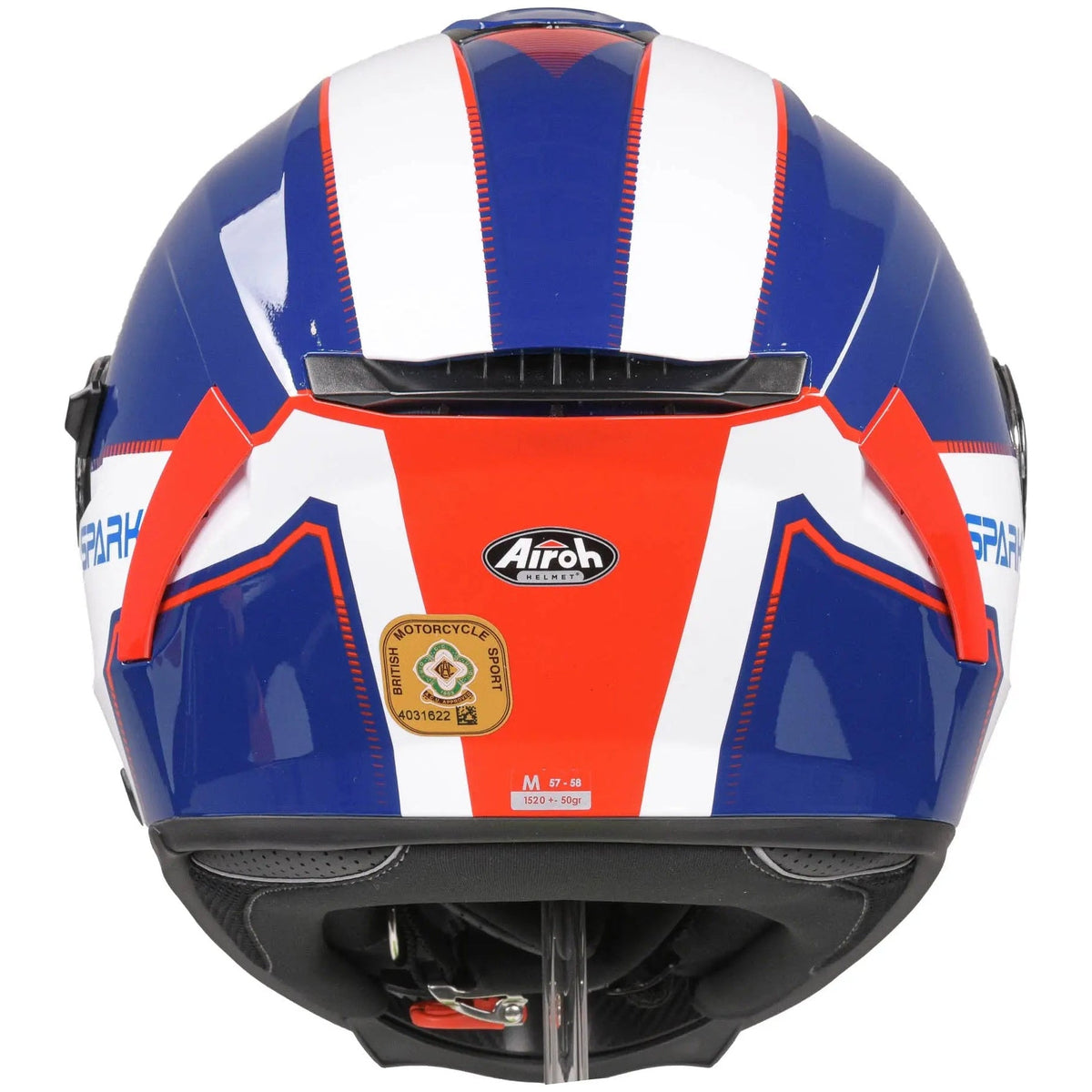 Airoh Spark Flow Full Face Helmet Blue / Red - FREE UK Shipping, FREE 365 Day Returns | Moto Central