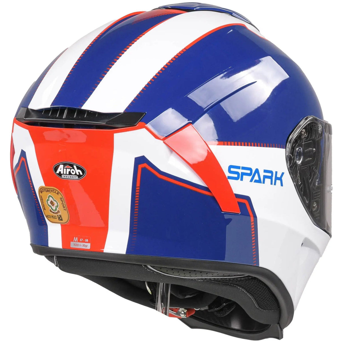 Airoh Spark Flow Full Face Helmet Blue / Red - FREE UK Shipping, FREE 365 Day Returns | Moto Central