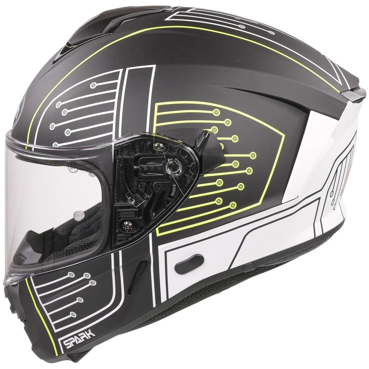 Airoh Spark Flow Full Face Helmet Matt Black Circuit - FREE UK Shipping, FREE 365 Day Returns | Moto Central