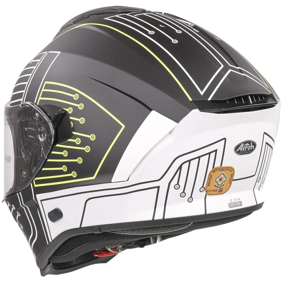Airoh Spark Flow Full Face Helmet Matt Black Circuit - FREE UK Shipping, FREE 365 Day Returns | Moto Central