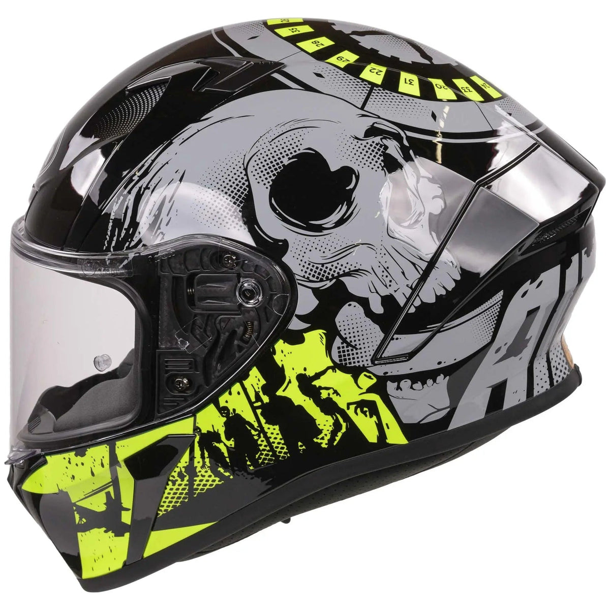 Airoh Valor Full Face Helmet Akuna Gloss Yellow - FREE UK Shipping, FREE 365 Day Returns | Moto Central