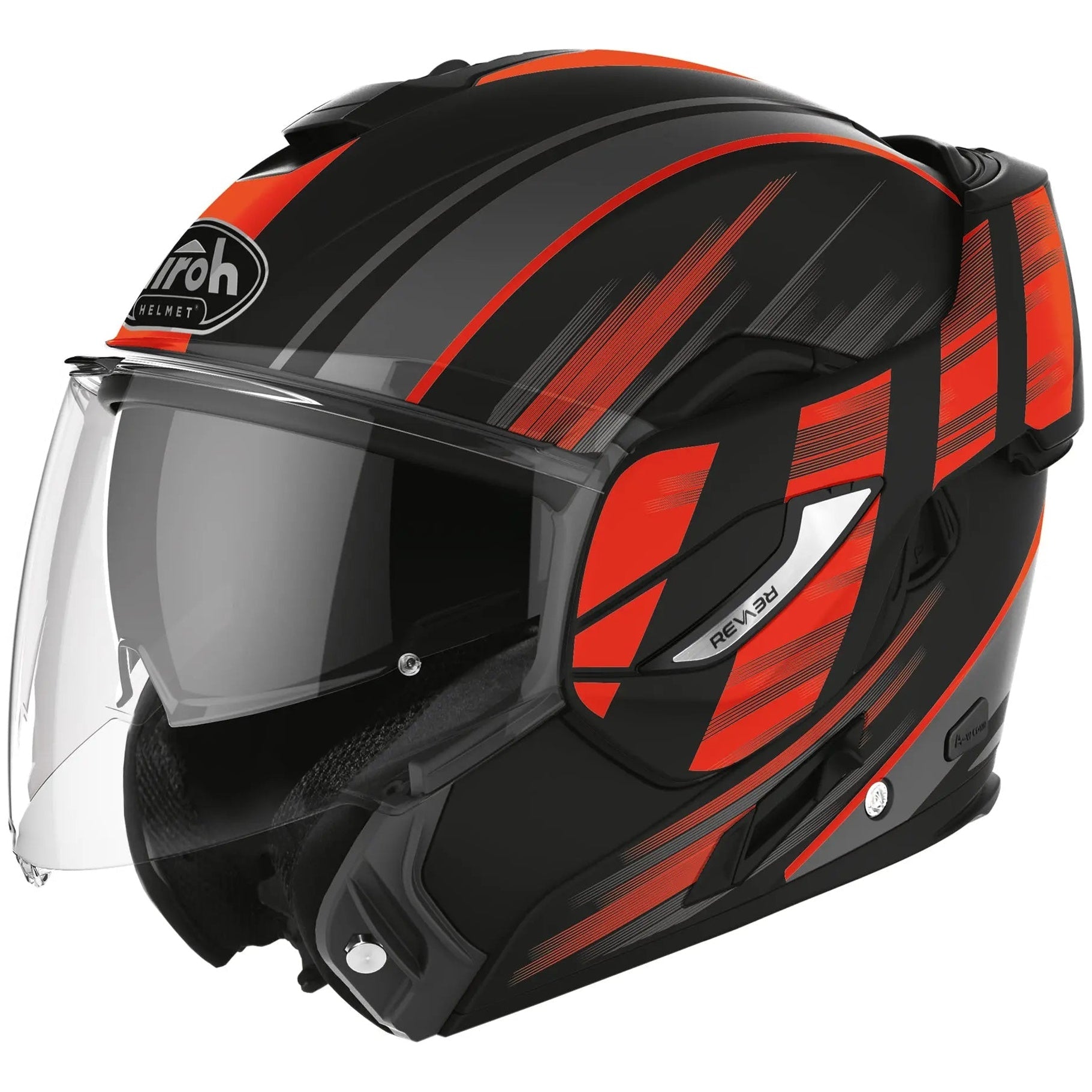 Airoh REV19 Flip-Up Helmet Ikon Matt Orange - FREE UK Shipping, FREE 365 Day Returns | Moto Central