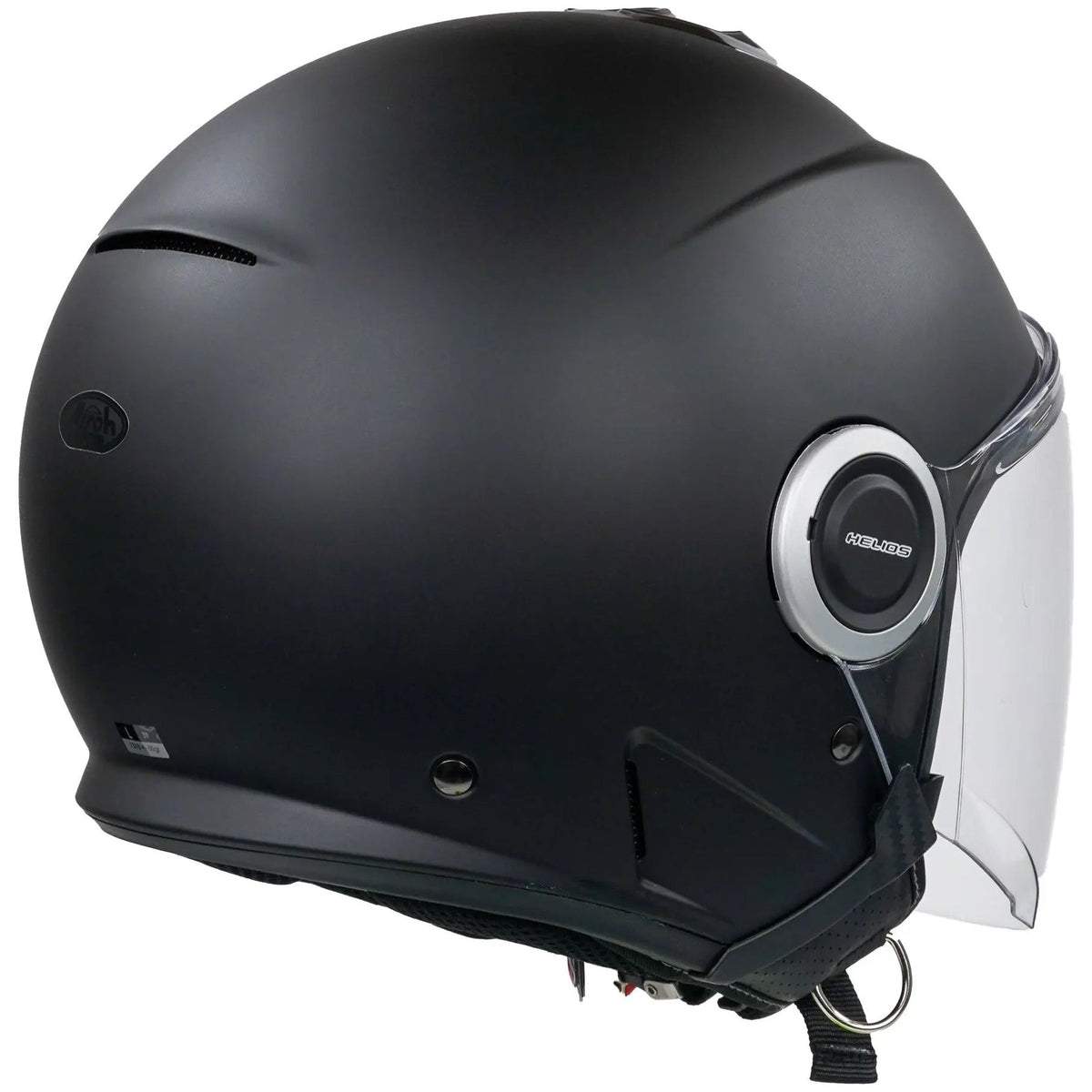 Airoh Helios Jet Open Face Helmet Matt Black - FREE UK Shipping, FREE 365 Day Returns | Moto Central