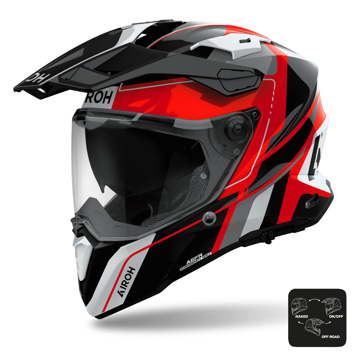 Airoh Commander 2 Gloss Skip Red FREE UK Delivery, FREE 365 Day Returns | Moto Central
