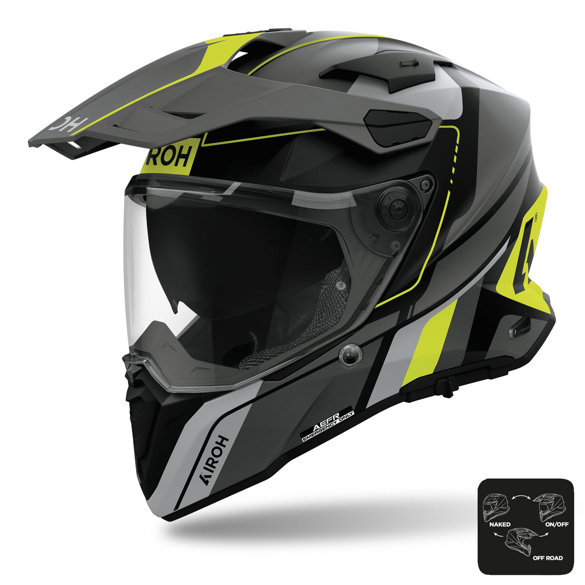 Airoh Commander 2 Matt Skip Yellow FREE UK Delivery, FREE 365 Day Returns | Moto Central
