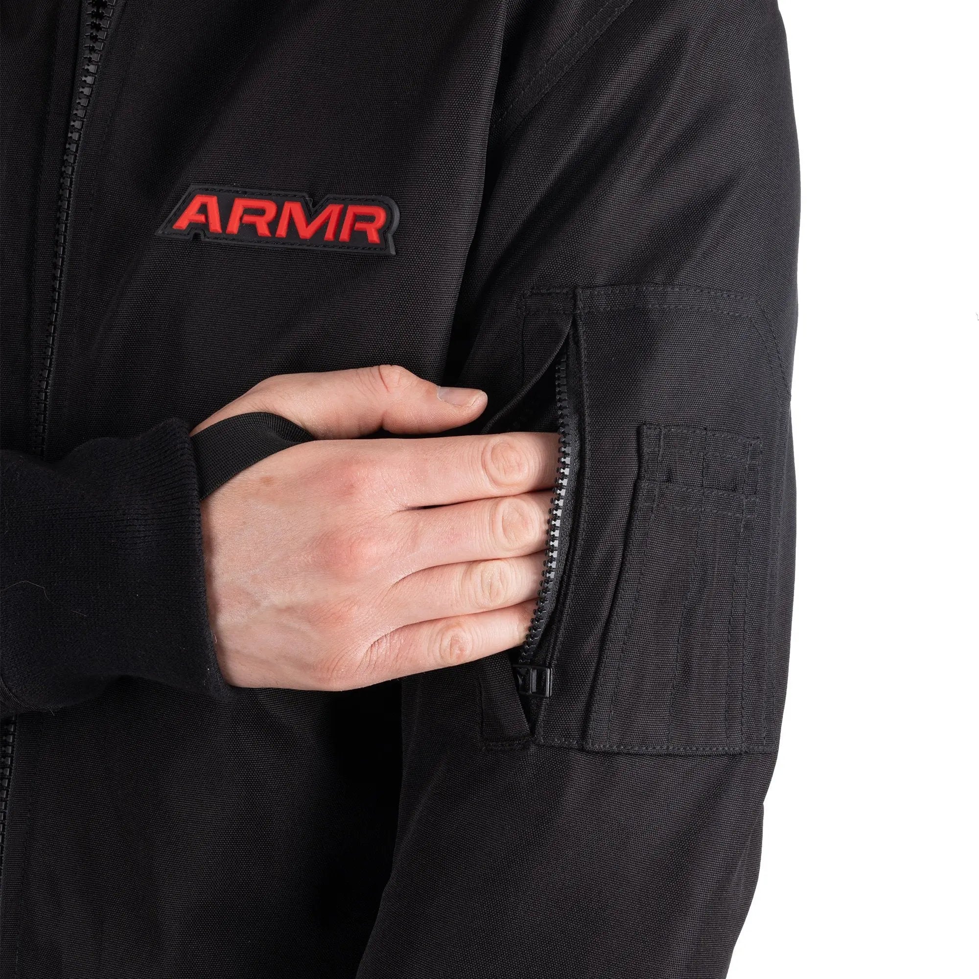 ARMR Bomber 2.0 Textile Jacket Black  - FREE UK Shipping, FREE 365 Day Returns | Moto Central
