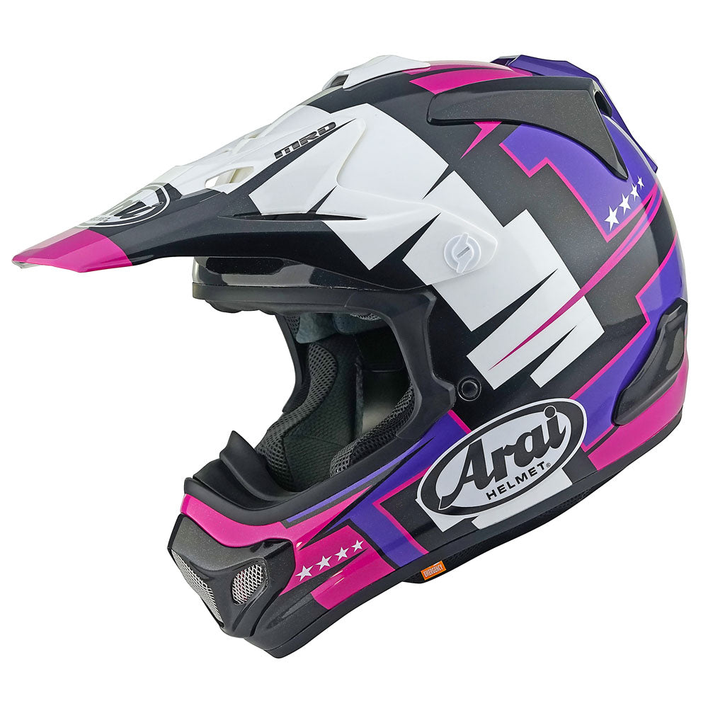 Arai MX-V Evo Battle Motocross Helmet Purple FREE Delivery Returns