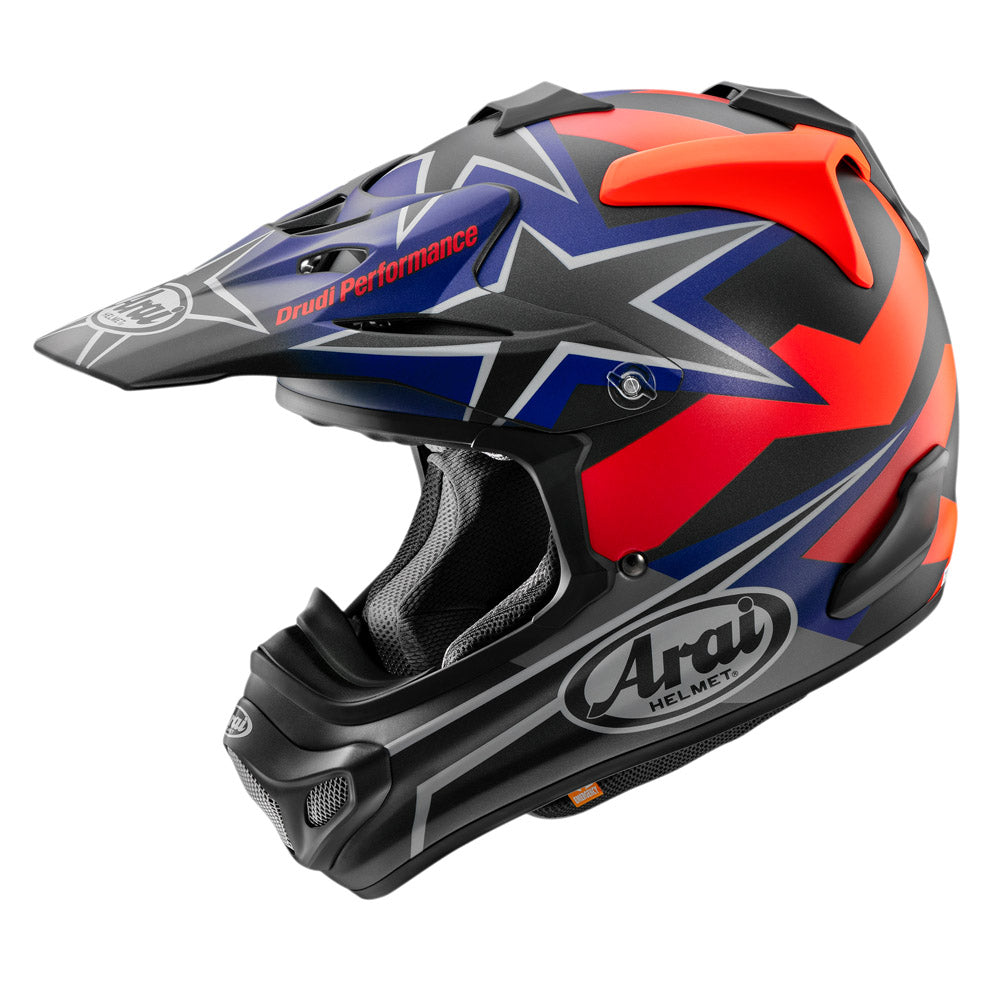 Arai MX-V Stars And Dark Stripes Black
