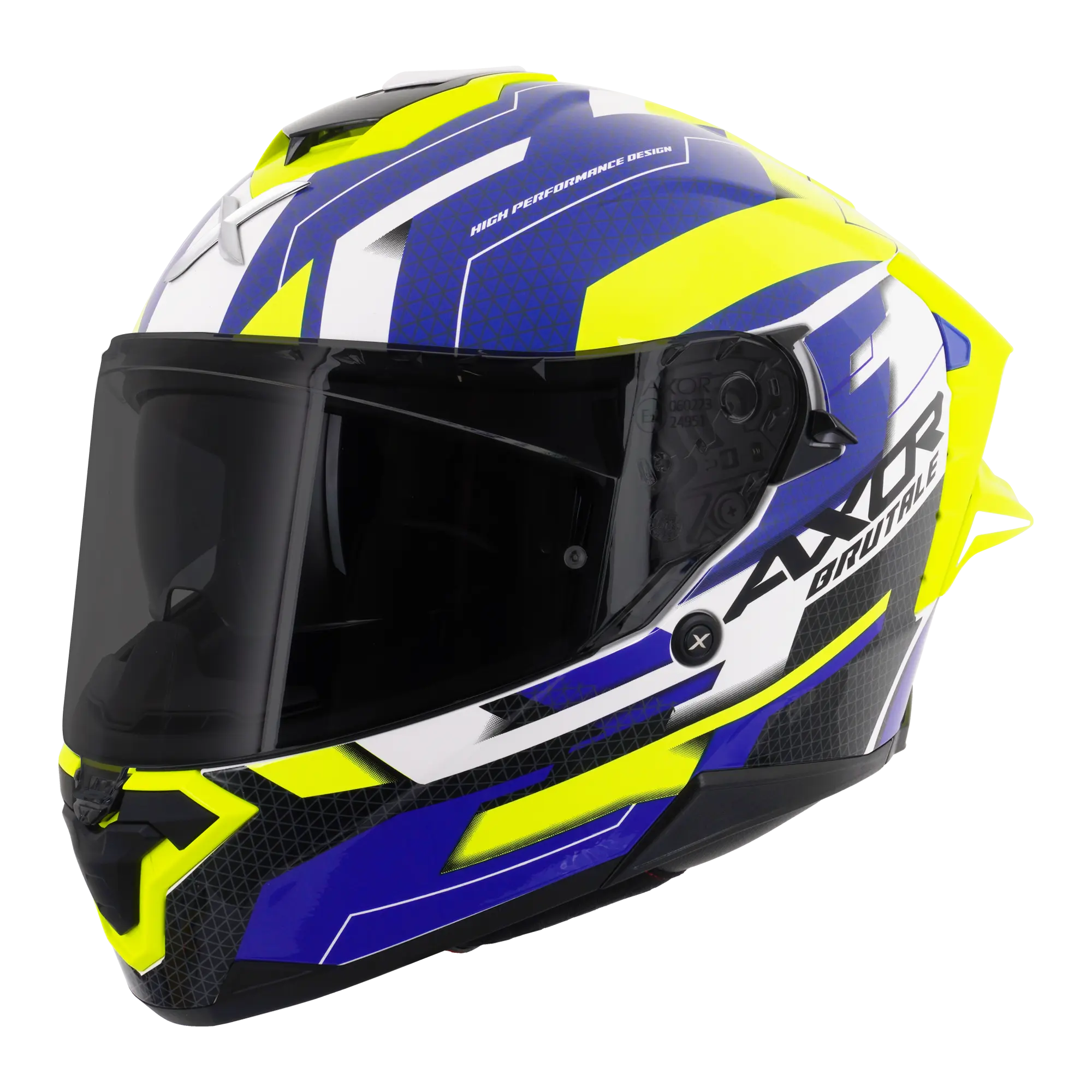 Axor Brutale With Dual Spoiler Plexus Blue / Fluo Yellow FREE UK Delivery, FREE 365 Day Returns | Moto Central