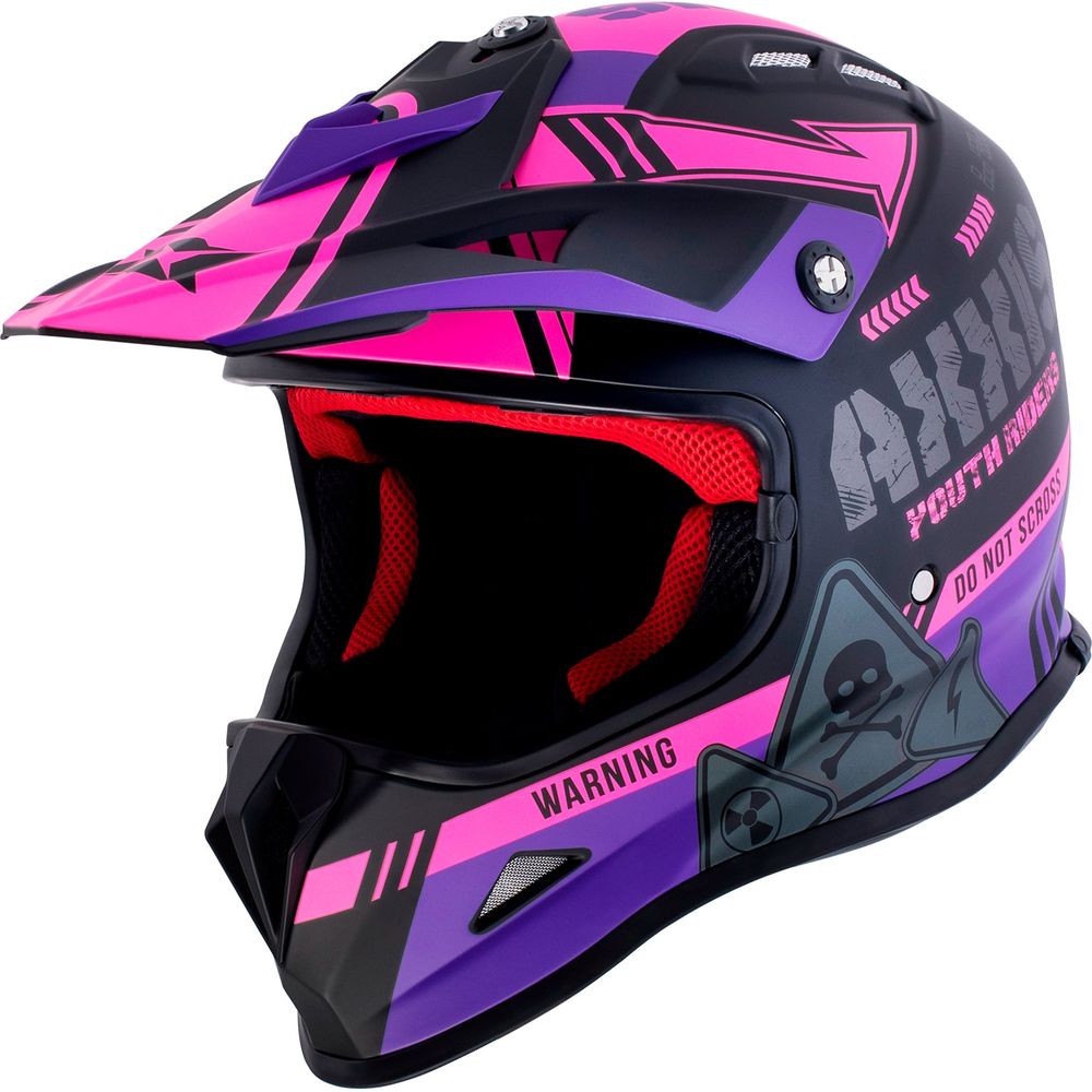 Axxis Wolverine B8 MX Kids Matt Pink