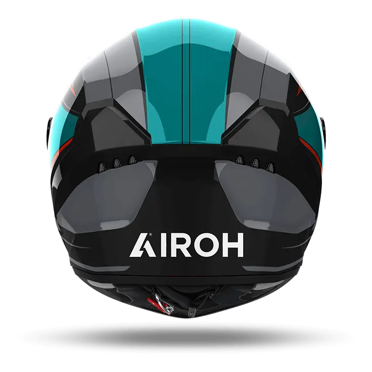 Airoh Connor Gloss Dunk motorcycle helmet, rear view
