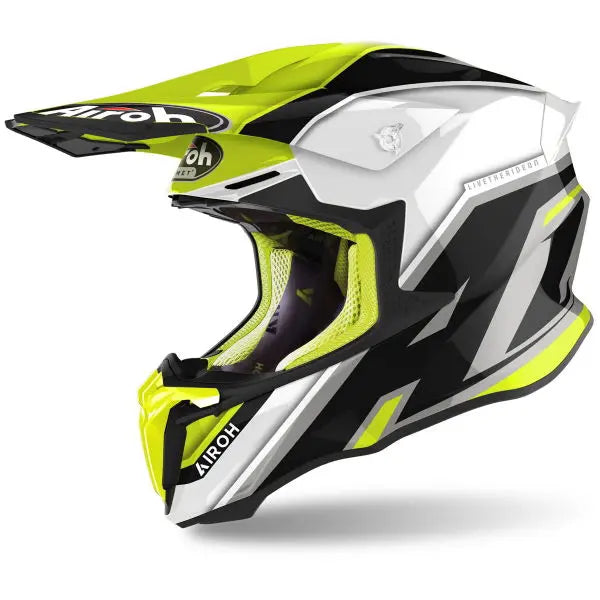 Airoh Twist 2.0 Shaken Gloss Yellow - FREE UK Shipping, FREE 365 Day Returns | Moto Central